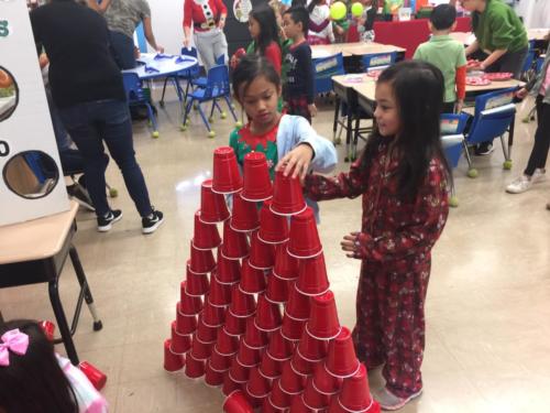 STEM stacking cups activity
